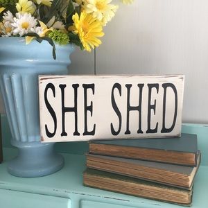 SHE SHED Hand Painted Sign
